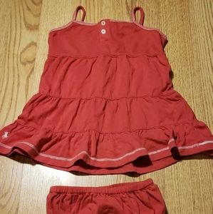 Ralph Lauren Baby Girl's Two Piece Dress Size: 9 Months Pink Sleeveless